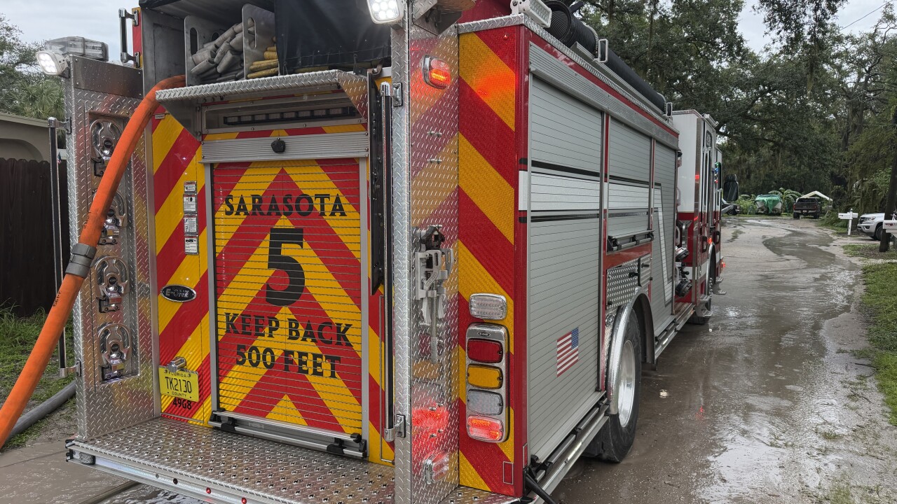Sarasota firefighter hospitalized after medical emergency at house fire: SCFD