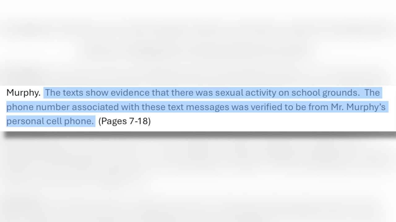 A screenshot from the report looking into Tyler Murphy.