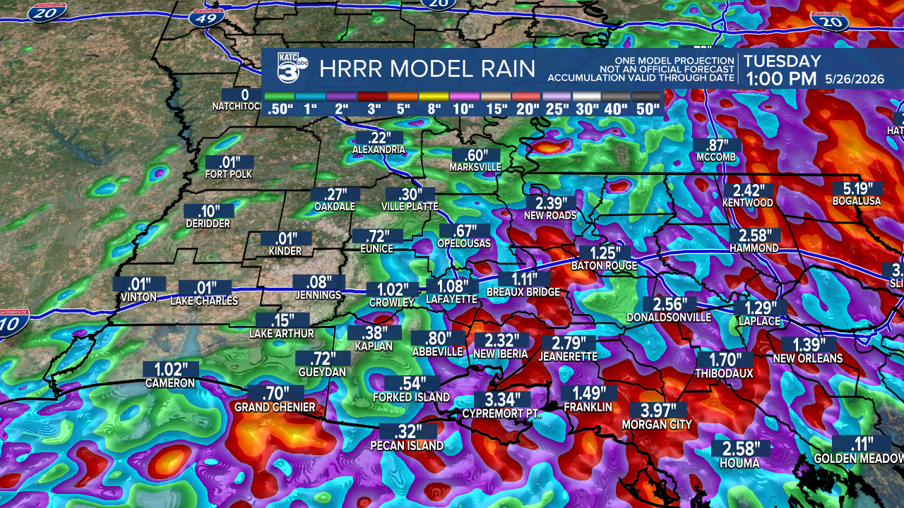 Extended HRRR Accumulation Acadiana.png