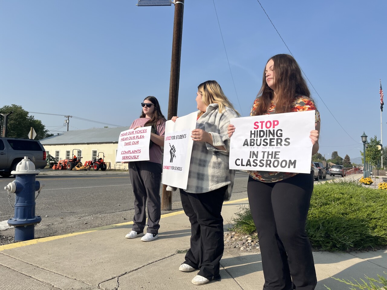 FORMER EVMS STUDENTS PROTEST