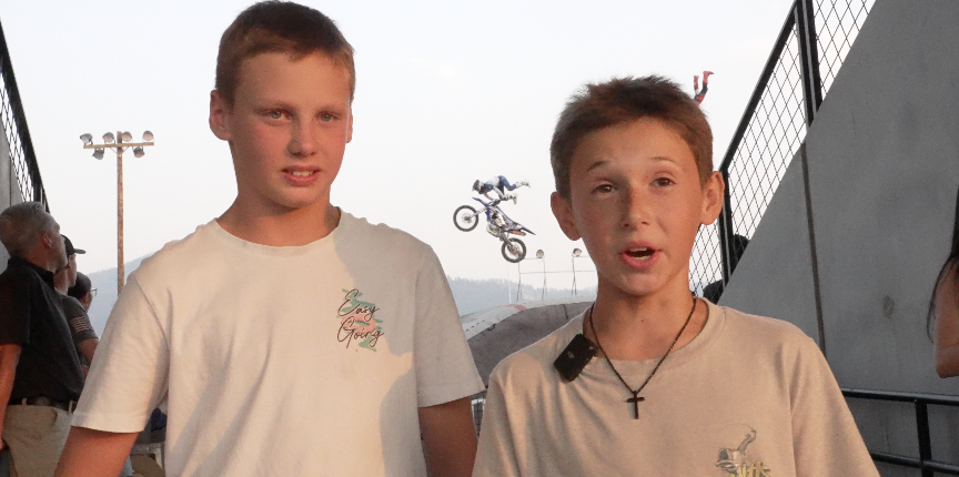 Young Lords of Dirt fans Eli Entringer and River Wheeler