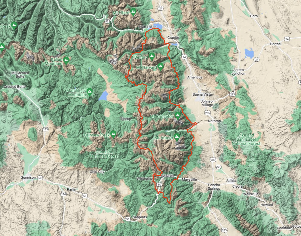Collegiate Loop route