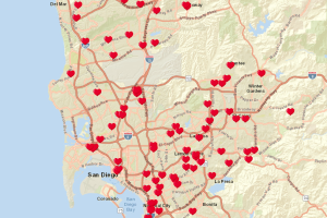 Love your heart 2019 map