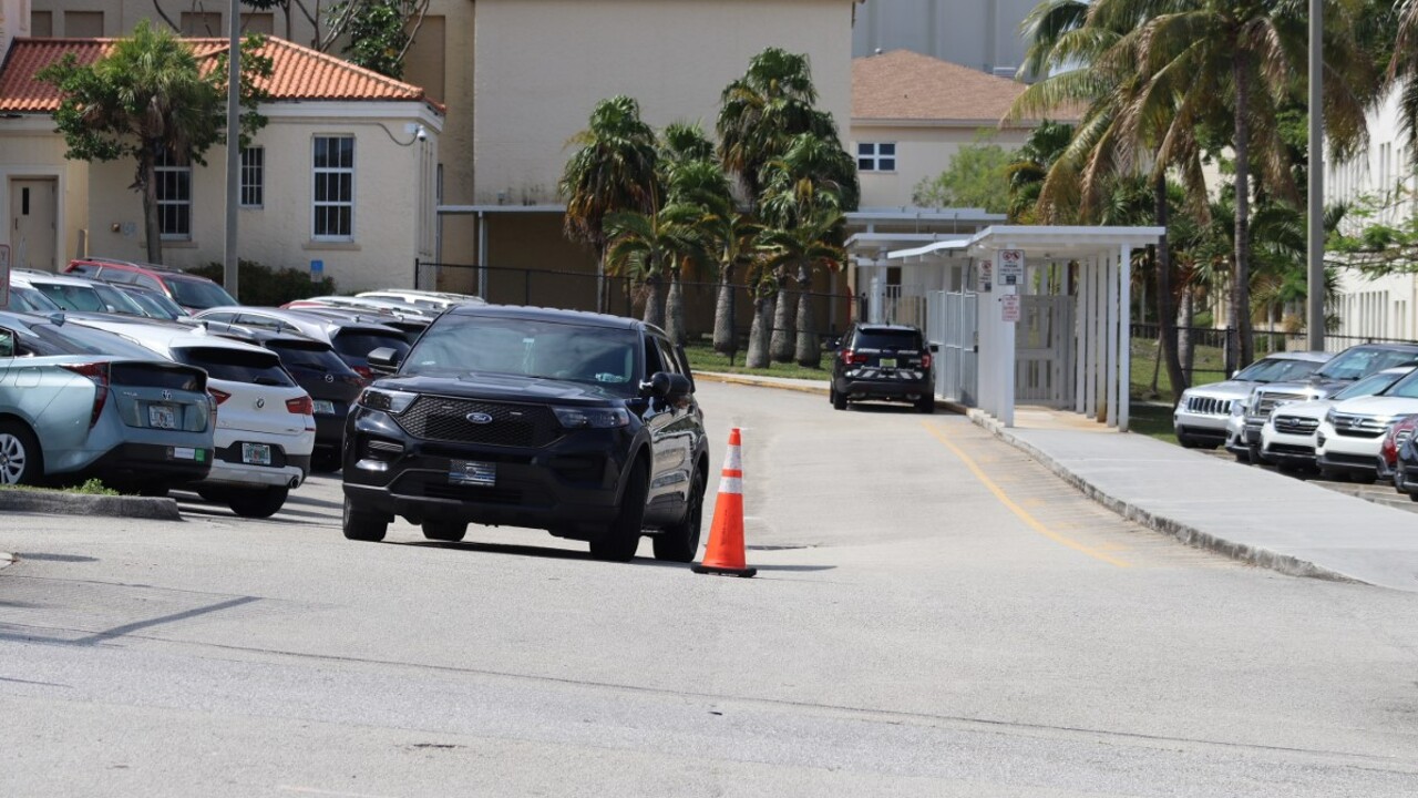 Law enforcement officers at Alexander W. Dreyfoos School of the Arts in West Palm Beach on May 16, 2022.jpg