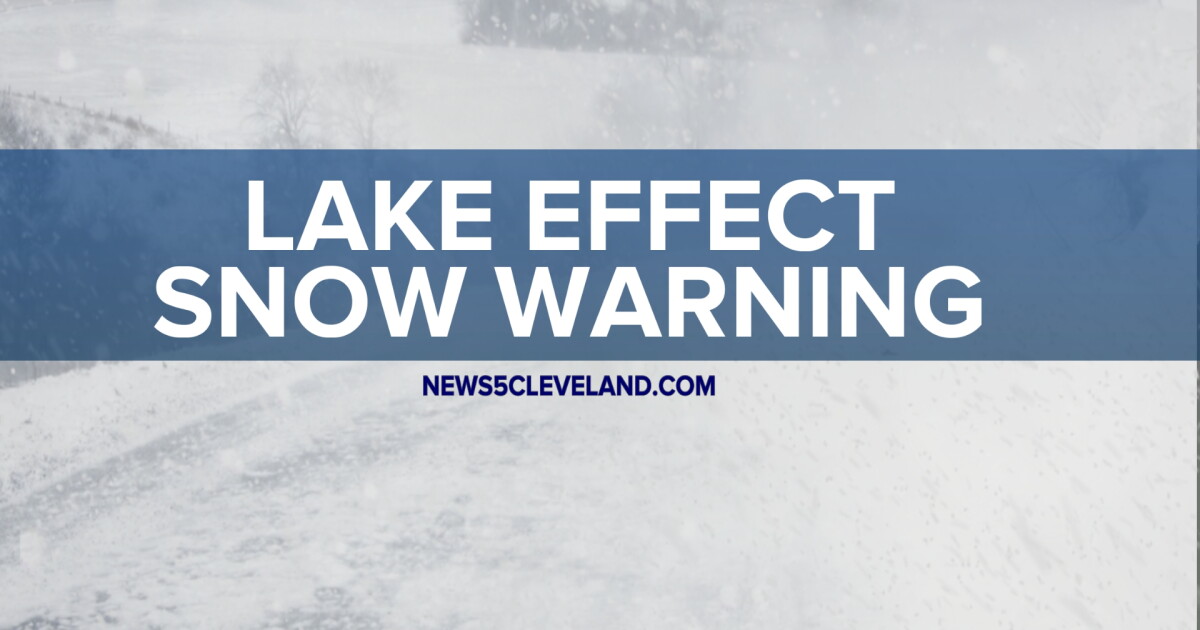 A Lake Effect snow warning has been issued; how much snow to expect