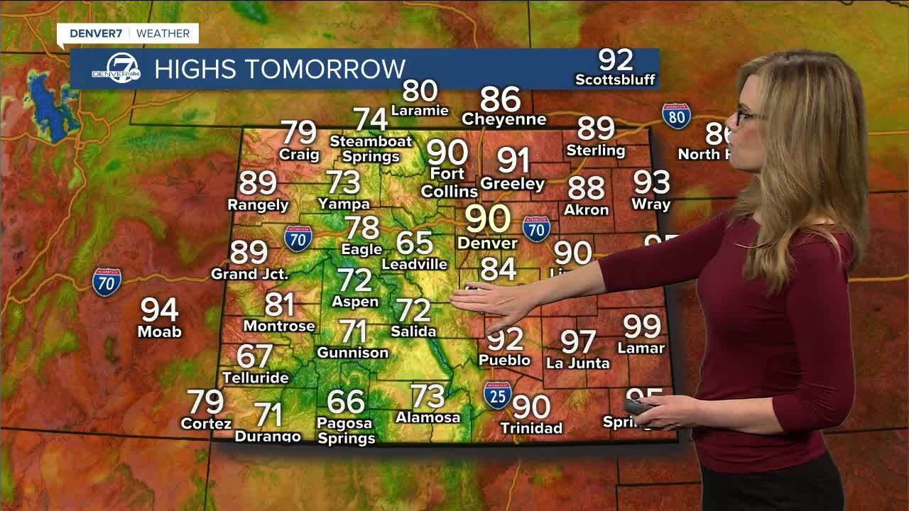 Highs on Monday