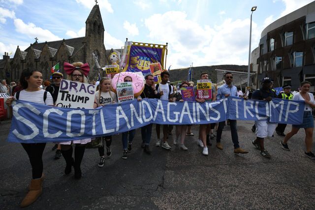 Photos: Scotland protests President Donald Trump's visit