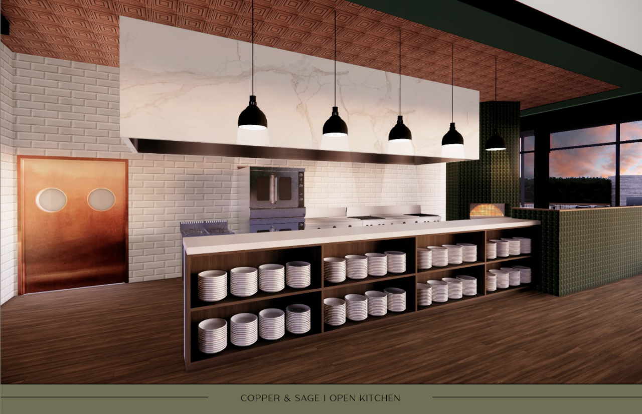 Rendering of the ‘open kitchen’ concept.