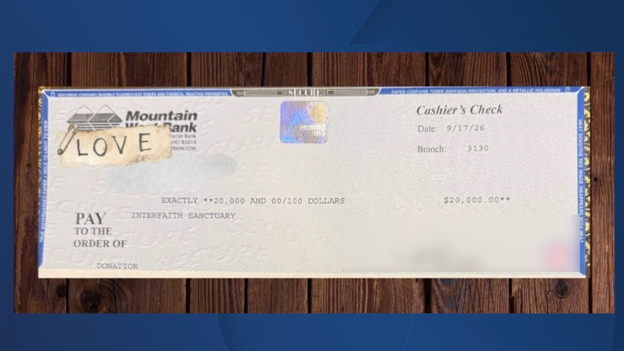 Idaho shelter donation