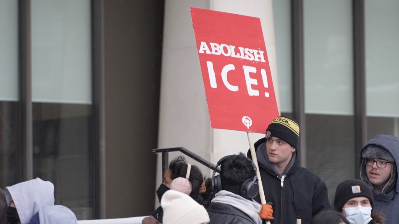 MSU students gather on campus to protest immigration enforcement
