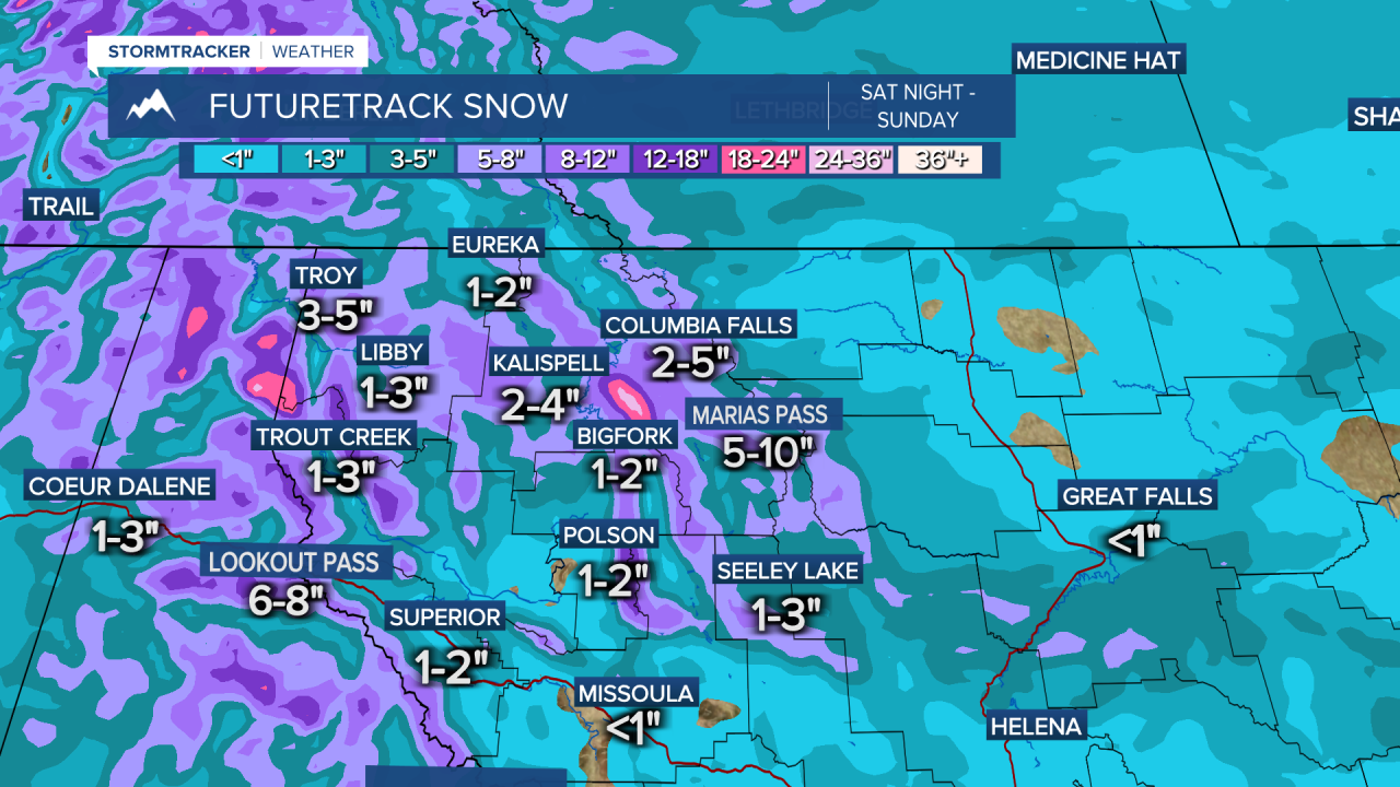 Snow Saturday night into Sunday