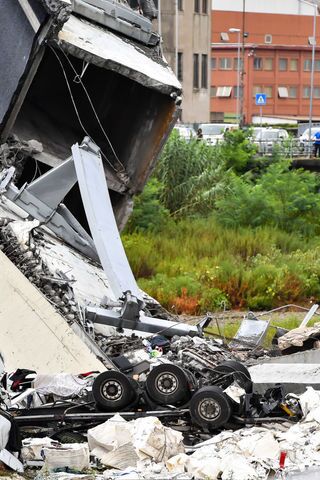 Photos: The Morandi Bridge collapse in Genoa, Italy
