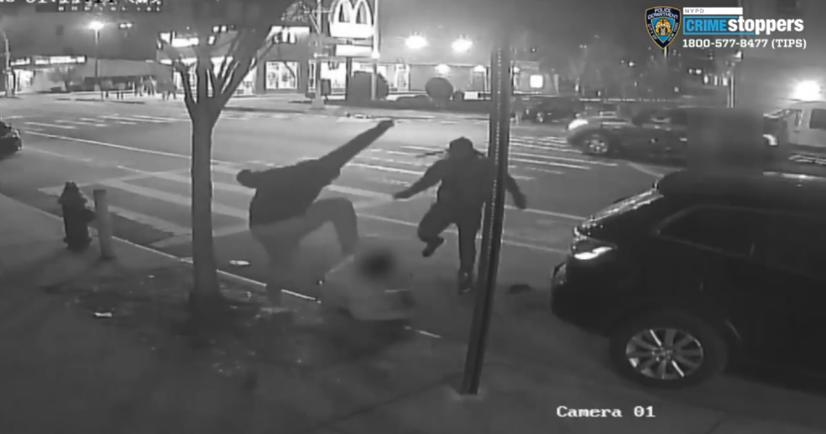 Image result for 2 men were robbed and beaten on Christmas Eve; thieves got away with $1
A 60-year-old man is in critical condition after he and an acquaintance were robbed and beaten early on Christmas Eve morning, and the suspects took off with just $1, according to a spokesman with the NYPD.
The two were approached by several unidentified males at around 1:25 a.m. Tuesday in the Bronx, a police statement said.
Edited surveillance video released by the NYPD captures portions of the violent attack.
It shows one attacker swinging one victim to the ground. In another frame, one victim — whose face is blurred — is being punched. A third frame shows an assailant approaching with what appears to be a garbage can in hand.
Police are investigating the motive but the NYPD spokesman said at this time it appears the suspects were in search of money.
The suspects have not been identified, and there have been no arrests.
The 60-year-old suffered bleeding in the brain, according to the police report, and was taken to NYC Health & Hospitals/Lincoln in critical condition, the NYPD spokesman said.
The 29-year-old refused medical treatment, the police statement said.
Play VideoPlay
Current Time0:00
Loaded: 0%Progress: 0%
Duration Time0:00
Mute
Quality
720pHD
Fullscreen
Play VideoPlay
Current Time0:00
Loaded: 0%Progress: 0%
Duration Time0:00
Mute
Fullscreen