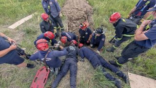 South Metro Fire Rescue saves dog from trench near Parker construction zone 6-23-25