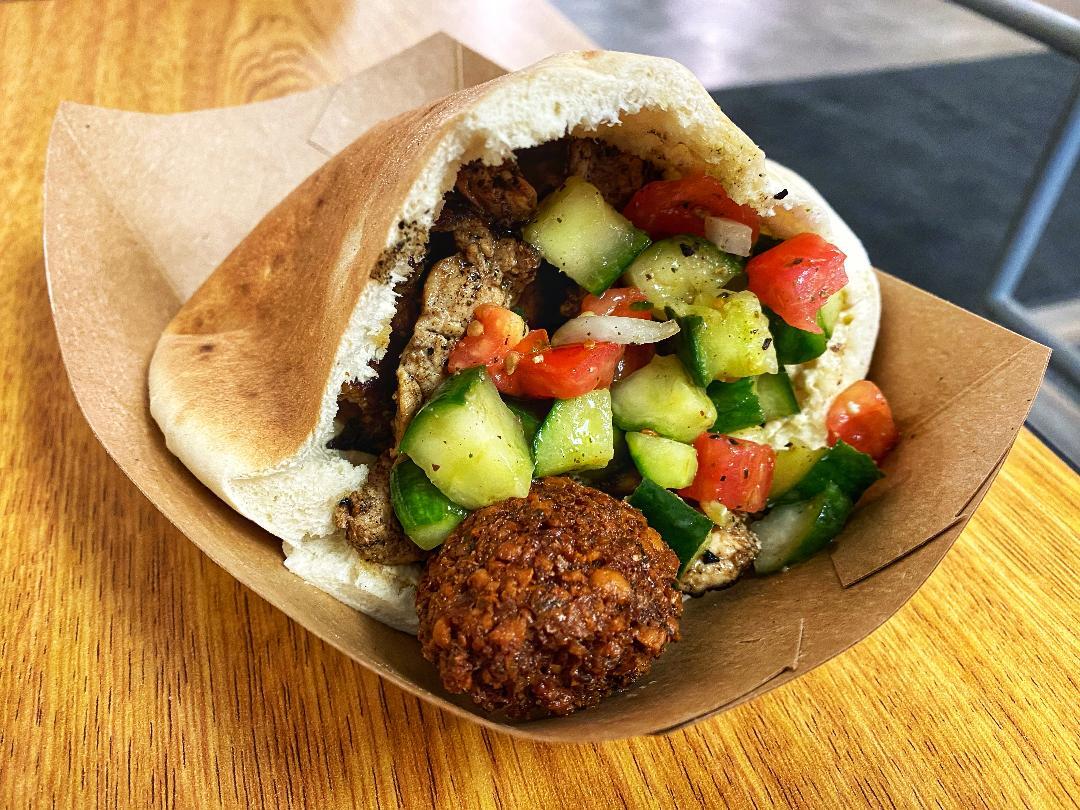 Falafel Gyros with Feta Tzatziki - Dishing Out Health