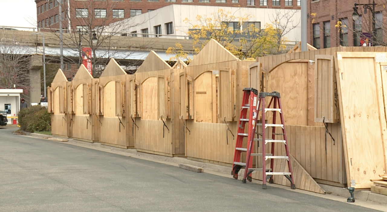 Christkindl Markt construction