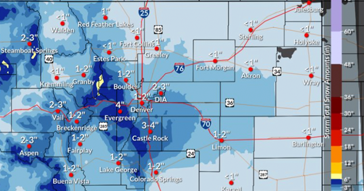 Storm expected to bring snow and cold to Denver Monday