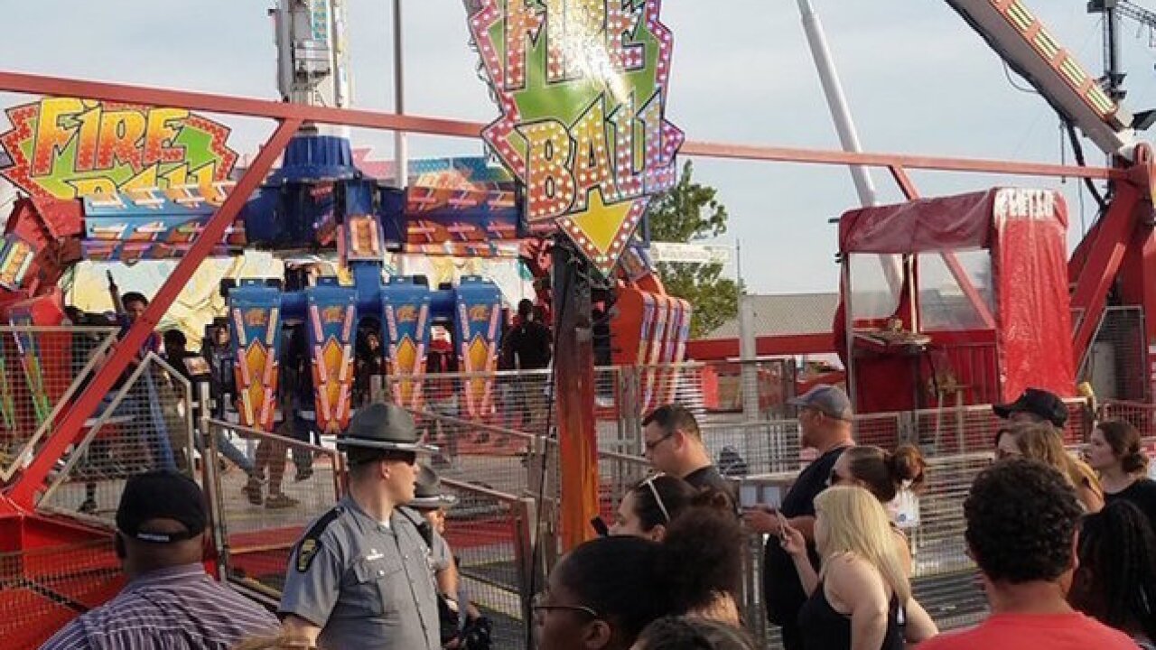 'Fireball' ride malfunctions at fair in Ohio
