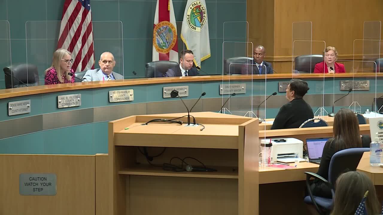 Dr. Alina Alonso talks to Palm Beach County commissioners, June 23, 2020