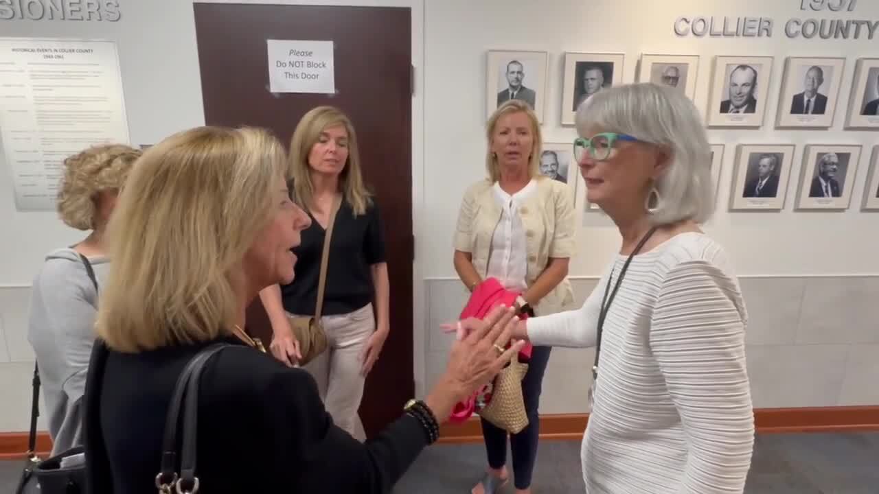 Collier County pro abortion and anti-abortion demonstrators women