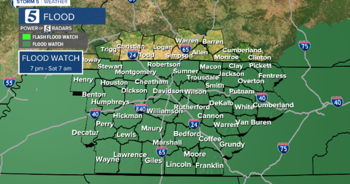 Storm 5 Alert issued for overnight through 9 p.m. on Friday