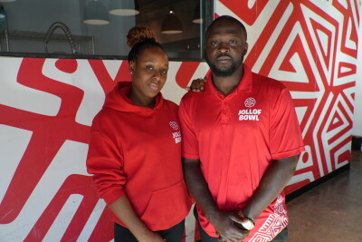 Andrea Kamara and Lekan Oketunji, owners of Jollof Bowl