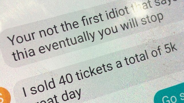 Mocking text message