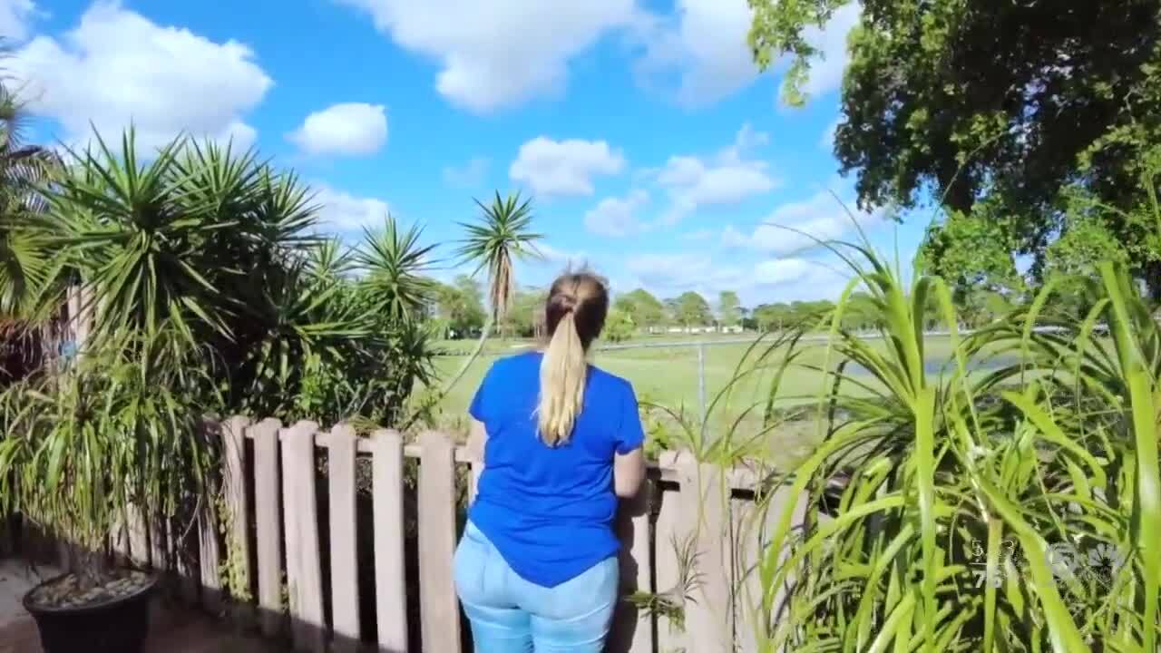 Rochelle Baker-Hughes admires her view at Lone Pine Golf Course