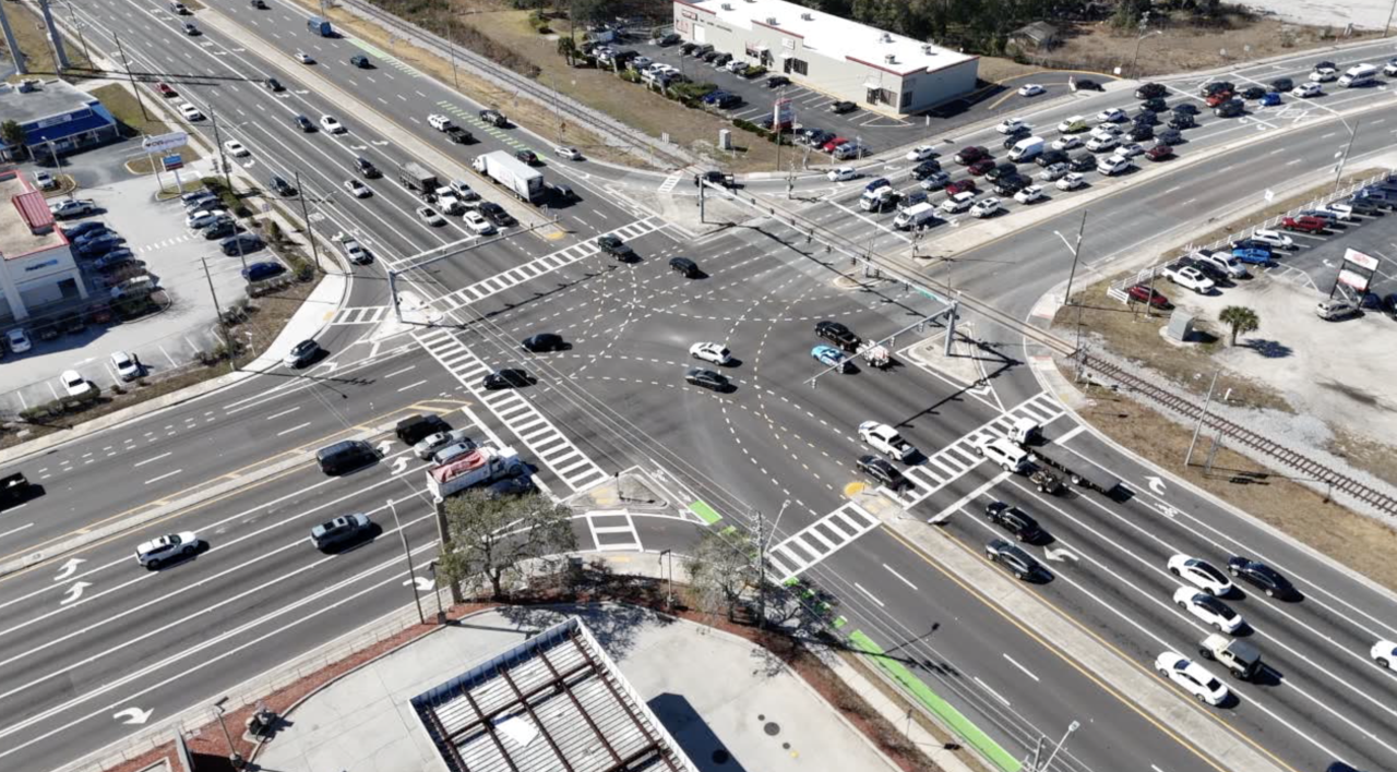 Traffic at Land O' Lakes intersection