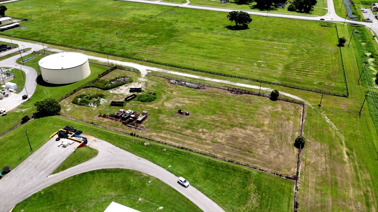Aerial view of the empty lot near South Olympia street where the new training facility is planned.
