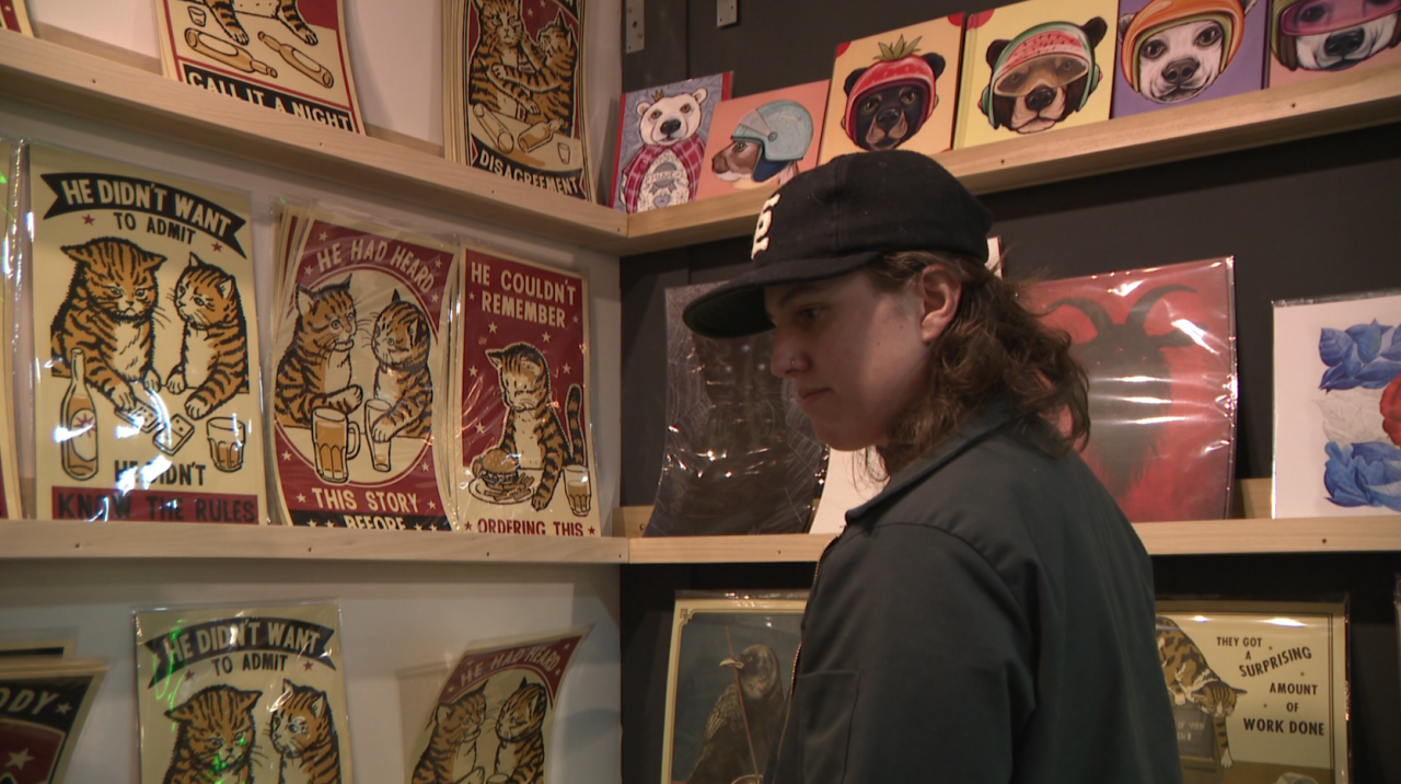 Abstract Stanley Marketplace Christmas Shopping