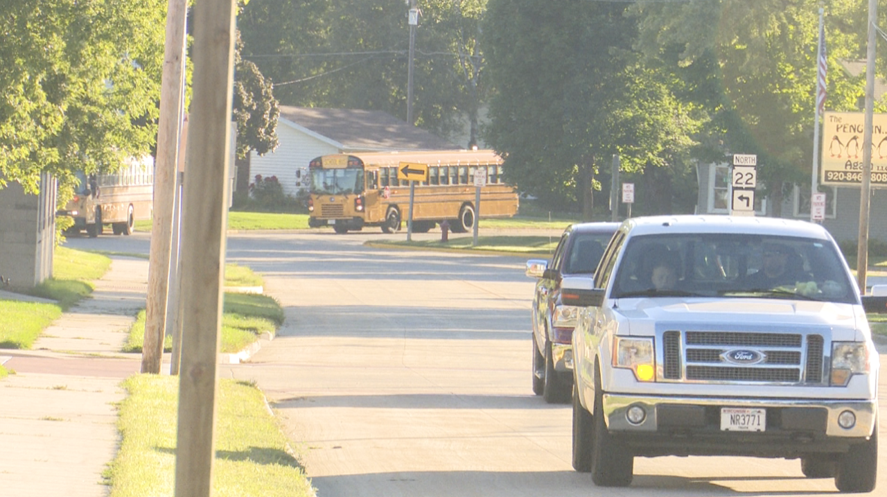 First day of school: Oconto Falls Public Schools continued to be faced with a school bus shortage