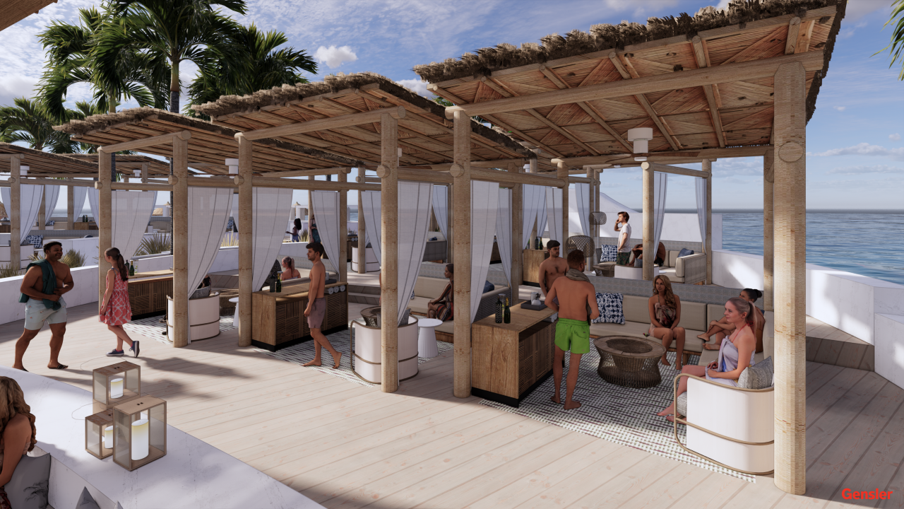 VAI Resort: rendering at Konos- VIP CABANAS.