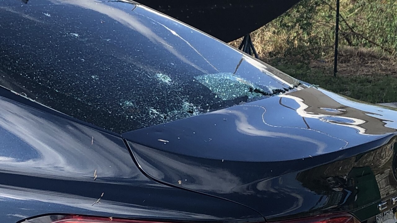 A car in St. Lucie County is damaged from a hail storm on Jan. 10, 2022.jpg