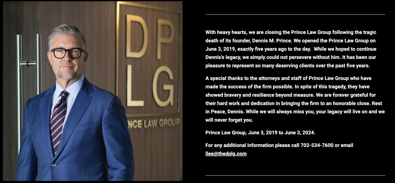 Prince Law Group closing statement