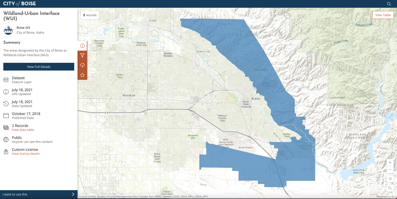 Wildland Urban interface