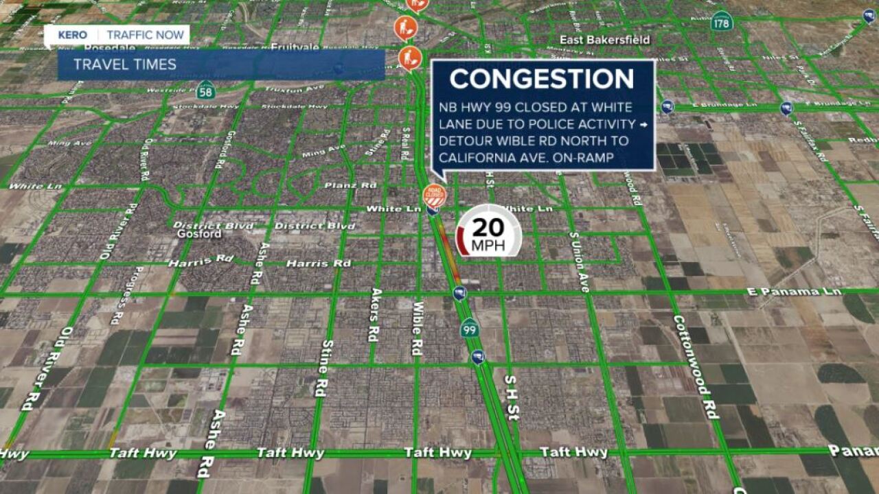 Northbound Hwy 99 lanes shut down due to police activity 10/1/2021