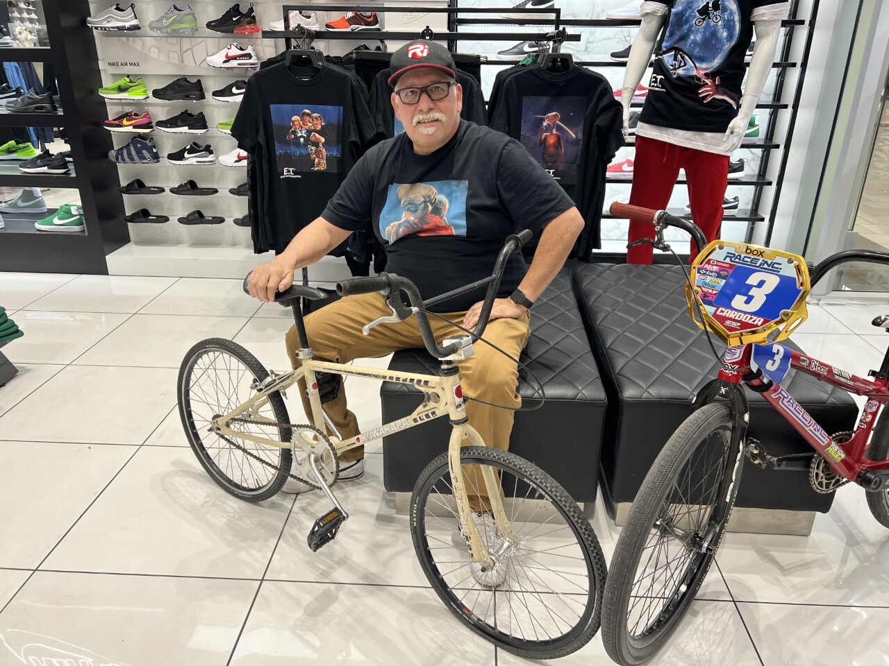 Robert Cardoza reunited with his E.T. bike