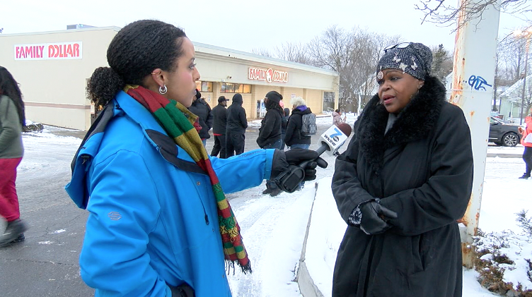 Pheben Kassahun speaks with Aminah Barnes, the 15-year-old girl's grandmother.