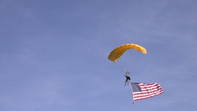 American flag arrives at John Borbonus memorial golf tournament