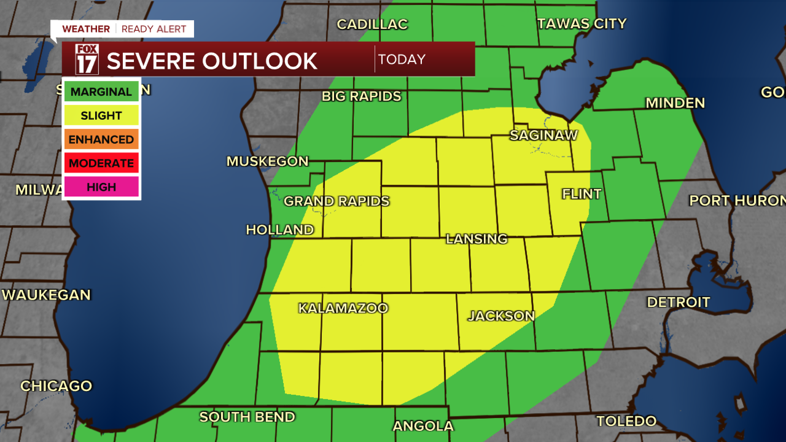 Severe Thunderstorm Watch issued for all of West Michigan until 10 p.m.