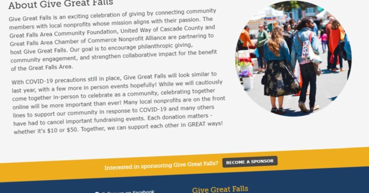 Non-profits can now register for the annual “Give Great Falls” event