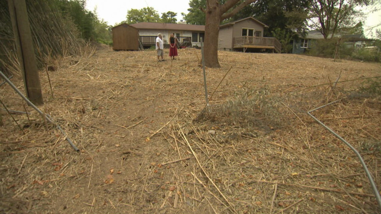 Rodney Lemley's fence down