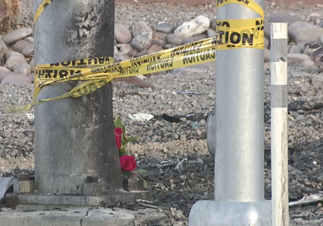 Roses at fatal crash