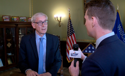 TMJ4 Ben Jordan interviewing Governor Evers.png