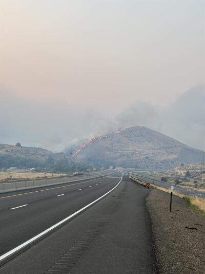 I84 closes due to fire