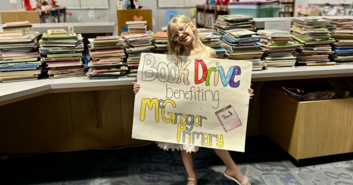 McGregor ISD first grader spends summer donating hundreds of books to