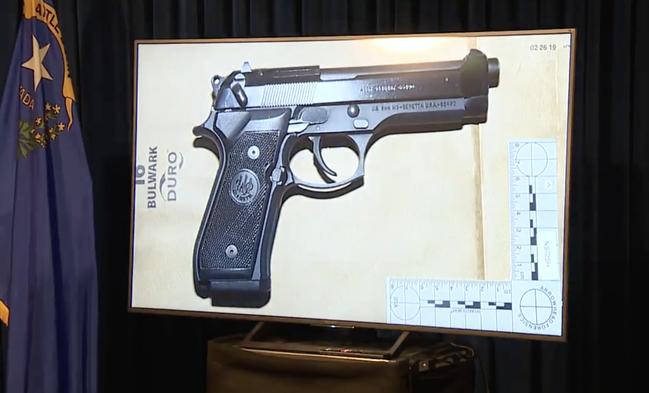 Evidence photo: Beretta 9mm handgun