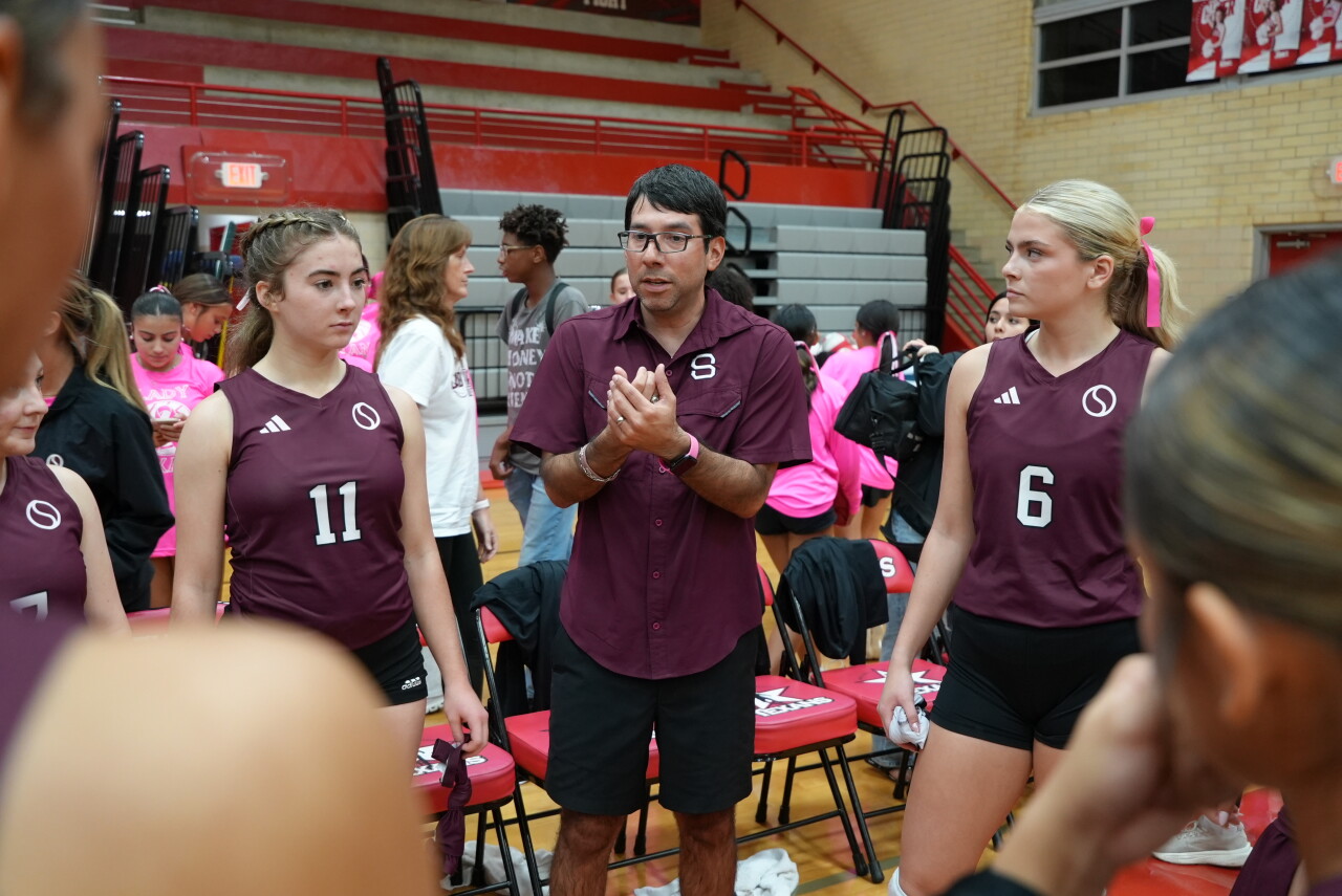 Sinton volleyball head coach Michael Trujillo