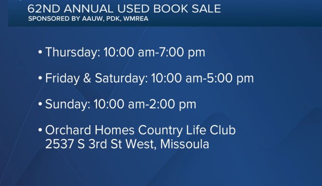 Used Book Sale Hours